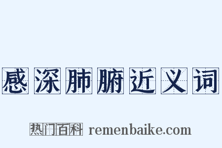感深肺腑近义词是什么意思的图片